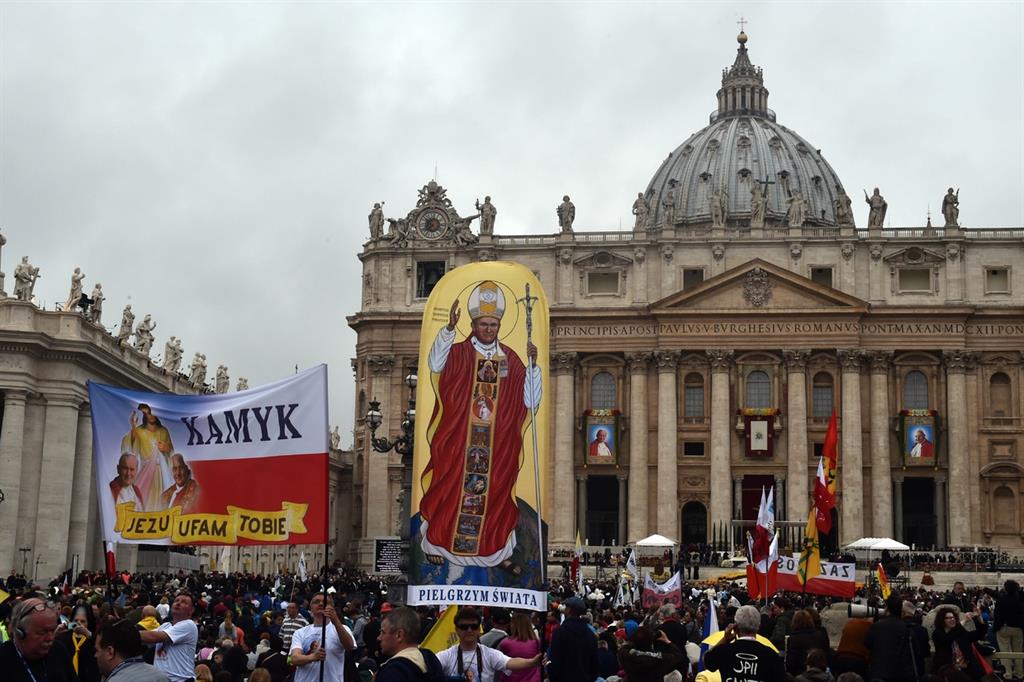 La canonizzazione di papa Giovanni Paolo II e papa Giovani XXIII il 27/72014 (Foto Siciliani)