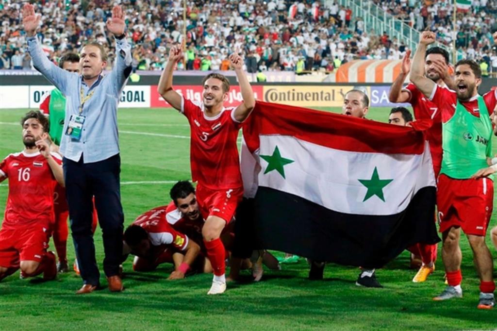 I calciatori della Siria dopo la sconfitta con l'Australia agli spareggi per i Mondiali 2018