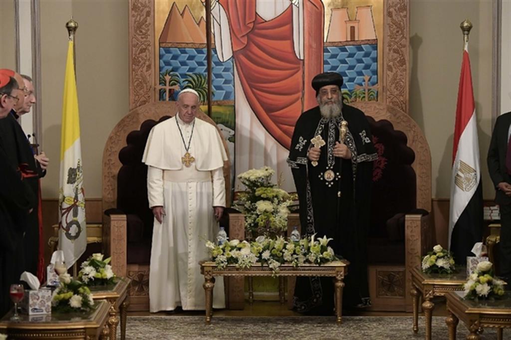 Incontro ecumenico durante il recente viaggio del Papa in Egitto