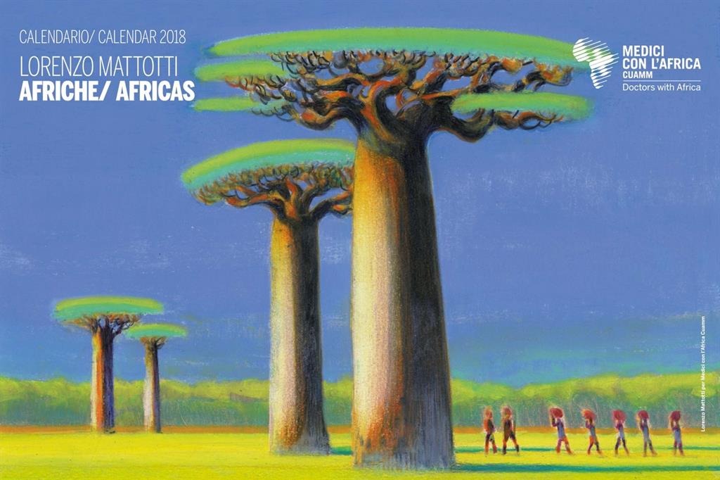 L'artista Lorenzo Mattotti firma per Medici con l'Africa Cuamm il calendario 2018 "Afriche". Qui la copertina - 