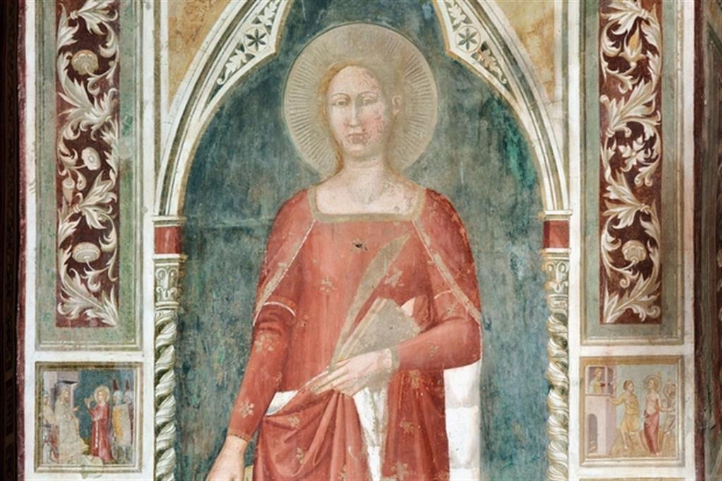 L'affresco di santa Caterina nell'oratorio di Bagno a Ripoli fa parte di un ciclo dipinto da Spinello aretino