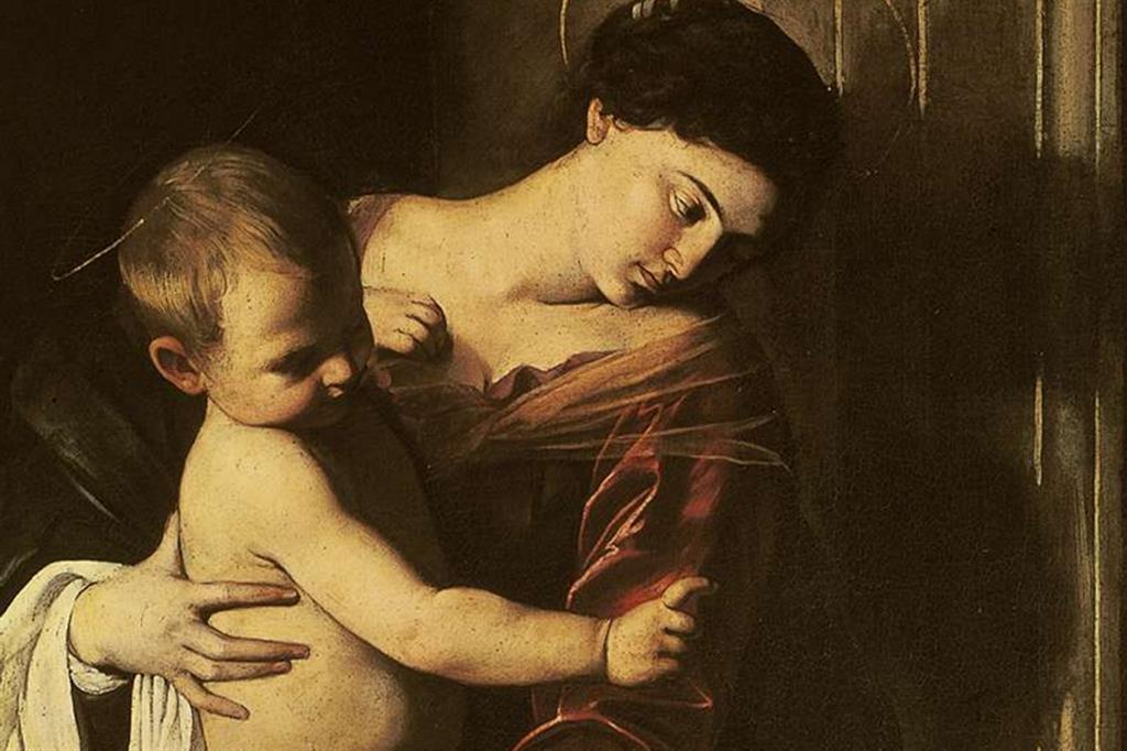 Caravaggio, particolare dalla "Madonna di Loreto" (Roma, Sant'Agostino)
