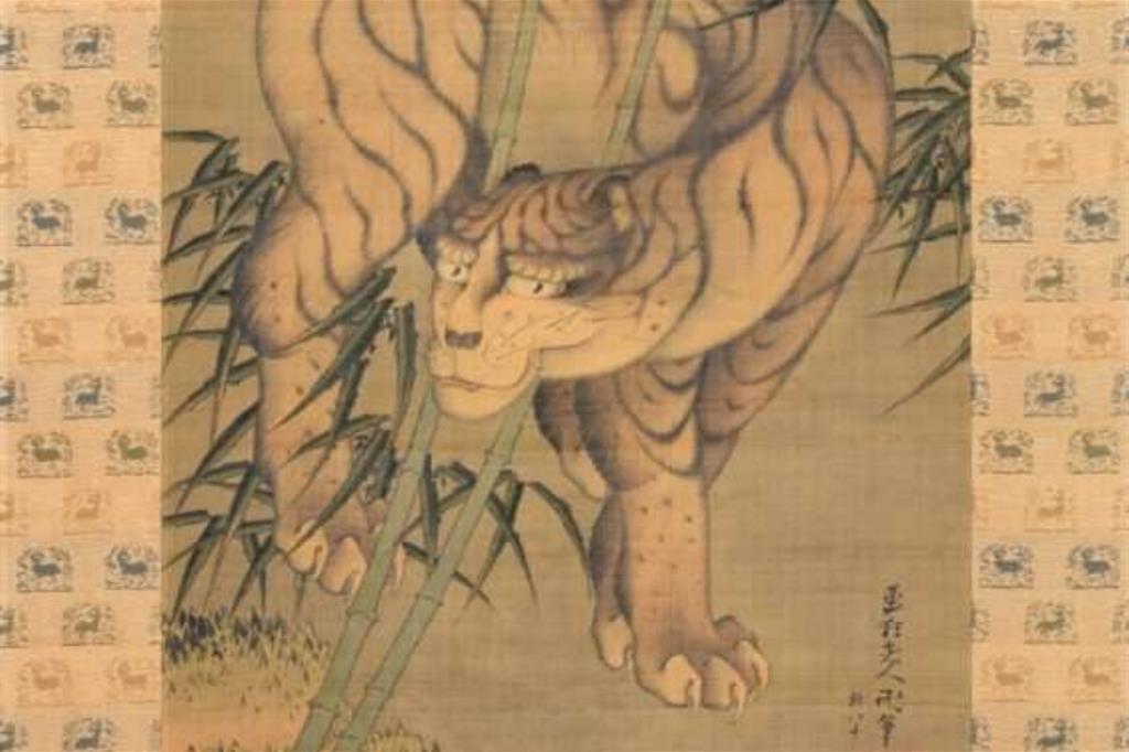"Tigre tra i bambù" (particolare), 1839 - 