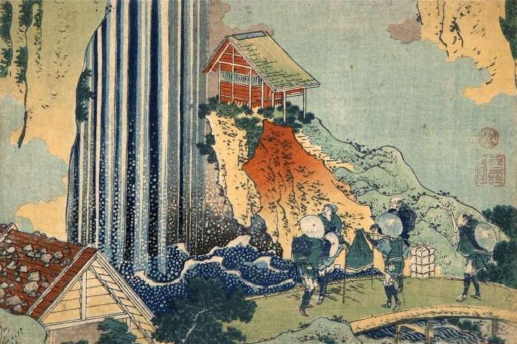 "La cascata di Onō lungo la strada Kiso" (particolare) 1830-1832 circa - 