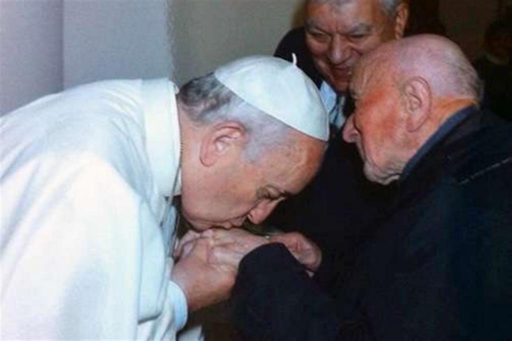 Don Nicola Faletti incotra Papa Francesco (2014)