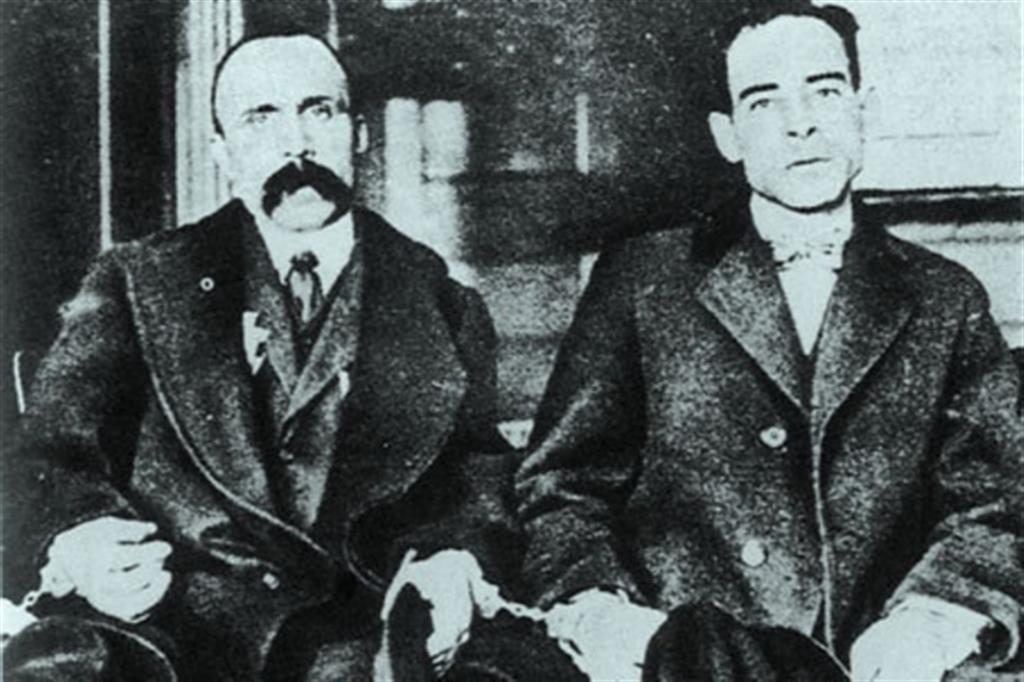 Bartolomeo Vanzetti e Nicola Sacco in una foto storica