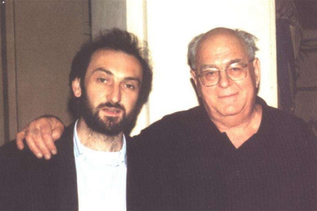 Daniele Novara con Danilo Dolci in una foto degli anni Novanta