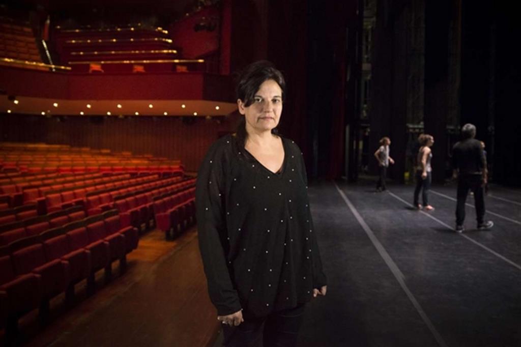 La regista Emma Dante al Piccolo Teatro Strehler per "Bestie di scena"