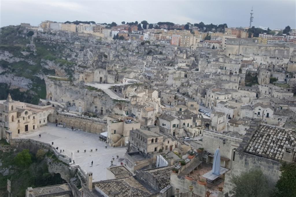 Una panoramica di Matera, Capitale europea della cultura  nel 2019