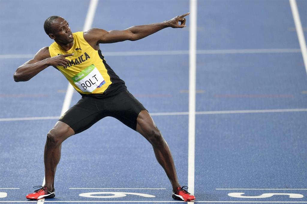 Il velocista giamaicano Usain Bolt (Ansa)