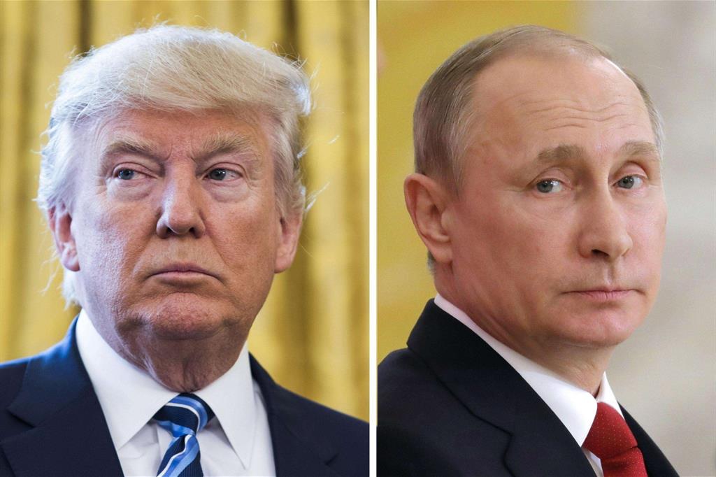 Il presidente americano Donald Trump e il presidente russo Vladimir Putin (Ansa)