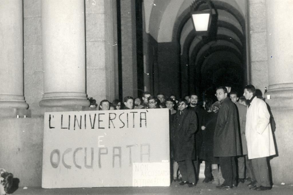 L’occupazione della Cattolica di Milano il 17 novembre del 1967 (Archivio storico dell’Università Cattolica )