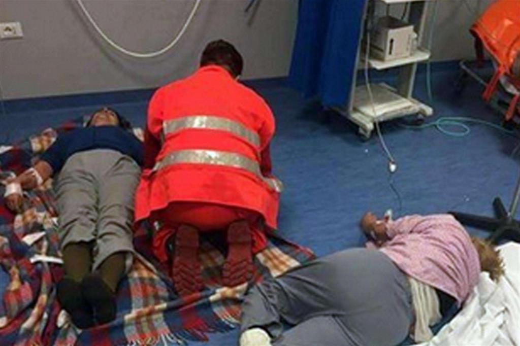 La foto sul profilo Facebook del parente di un ricoverato mostra il Pronto soccorso dell'ospedale di Nola
