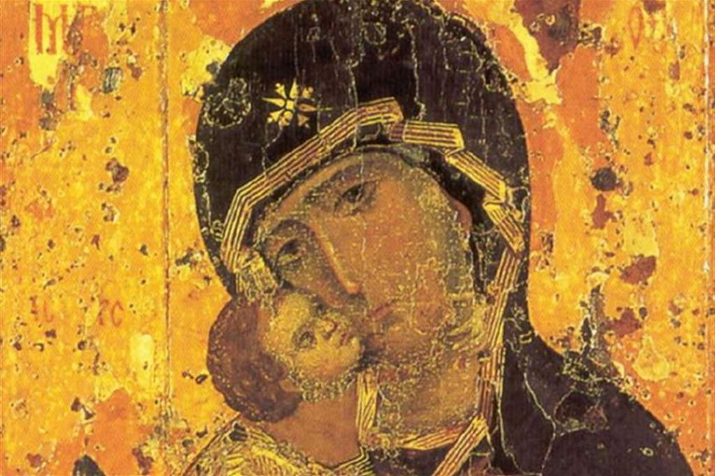L’icona della Madre di Dio di Vladimir oggi conservata nella Galleria Tret’jakov di Mosca