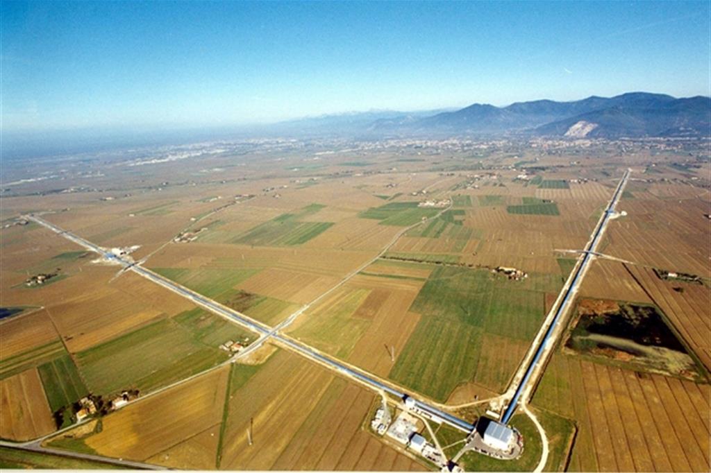 L'interferometro italiano Virgo. Una panoramica del sito che si trova a Cascina, Pisa (Ansa)