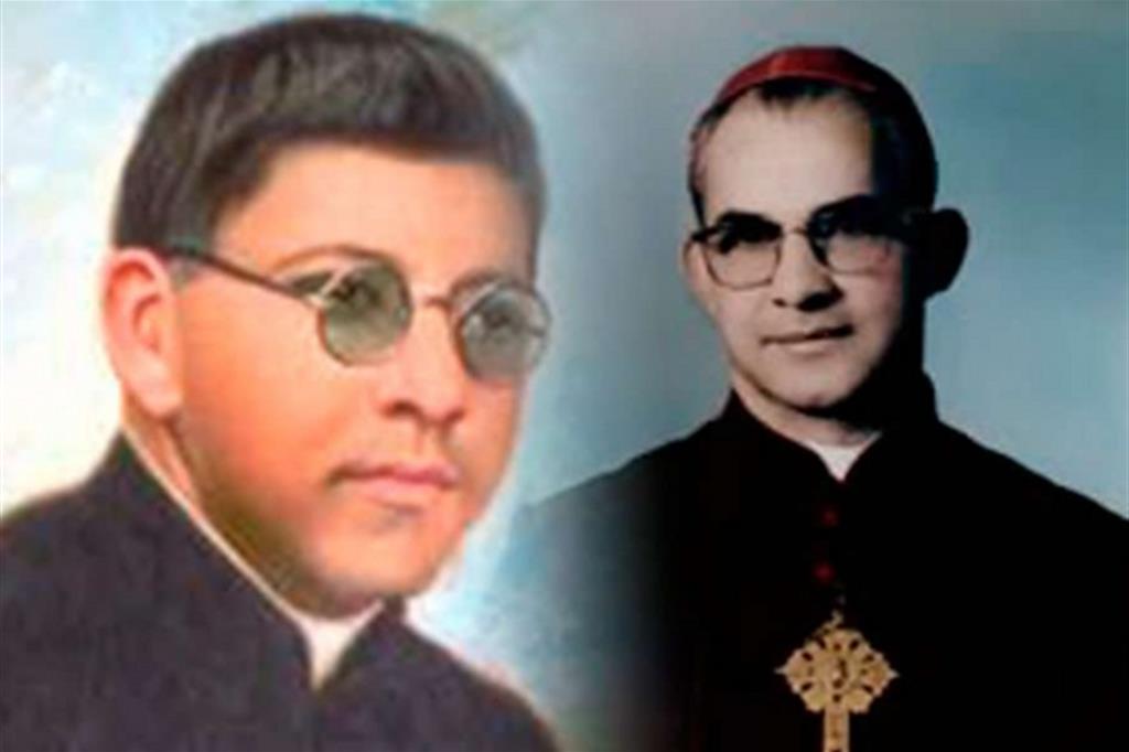 I due nuovi beati colombiani: il vescovo di Arauca, Jesús Emilio Jaramillo Monsalve, e il sacerdote Pedro María Ramírez Ramos.
