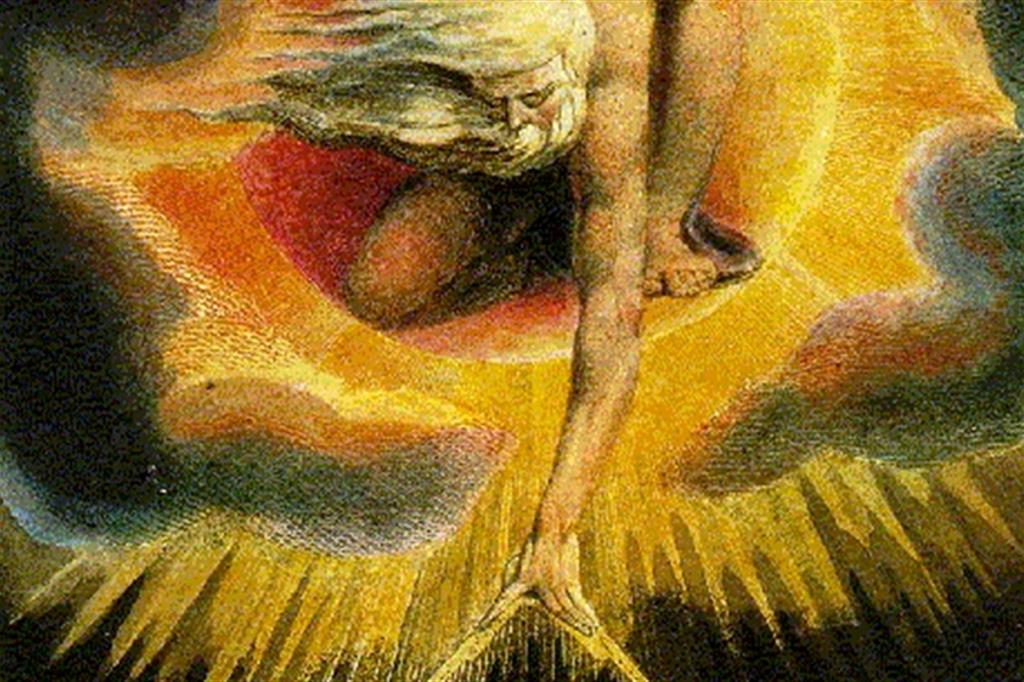 Un particolare dall'incisione di William Blake «Ancient of Days»