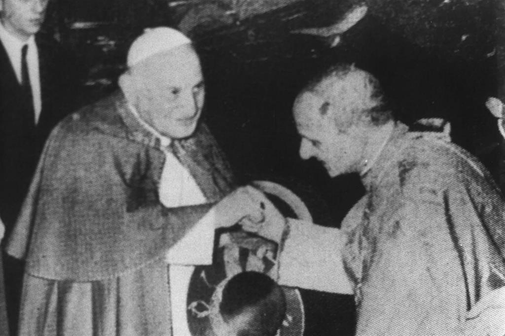 Papa Giovanni XXIII con il cardinale Giovanni Battista Montini