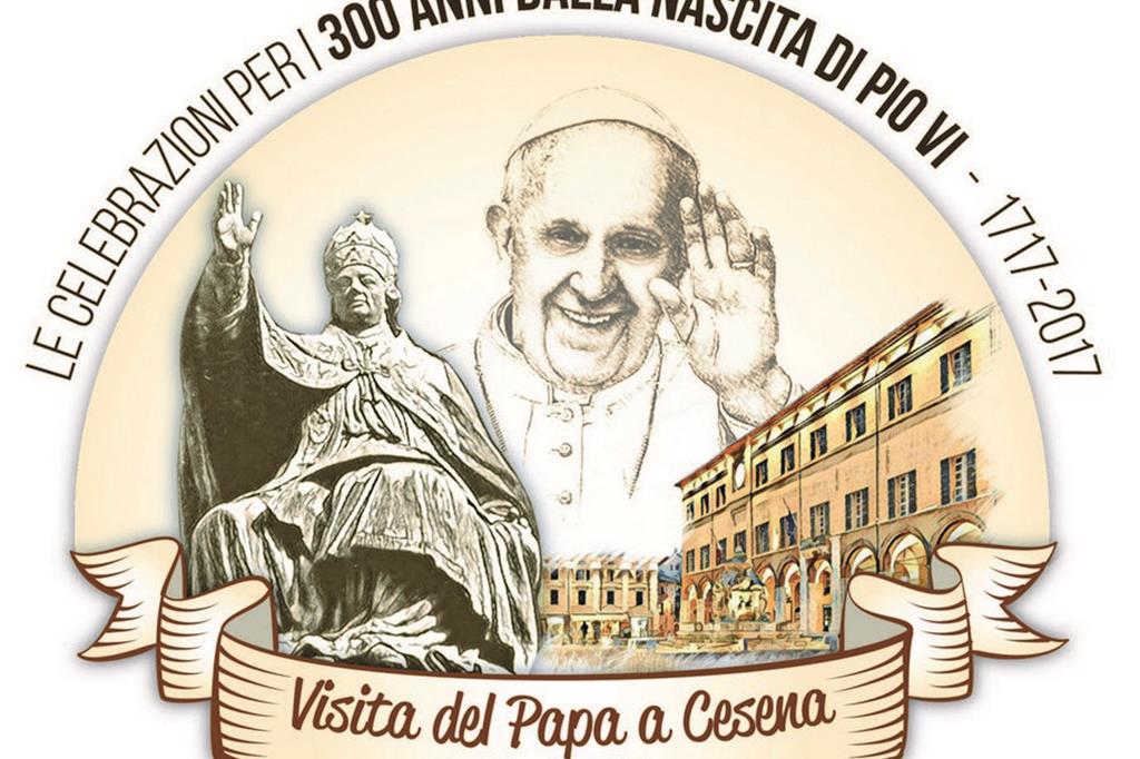 Il logo della visita del Papa a Cesena