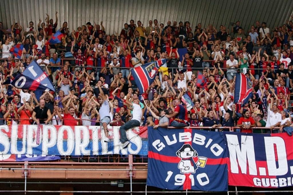 I sostenitori del Gubbio, squadra del girone B della nuova Serie C