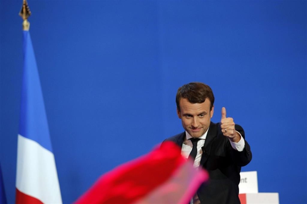 Macron ha vinto il primo turno delle presidenziali francesi 2017 (Ansa)
