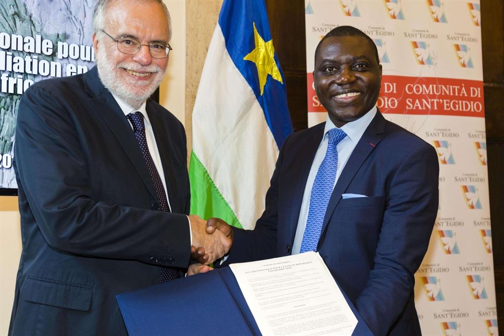 Riccardi e il ministro degli Esteri centrafricano Doubane, Ansa