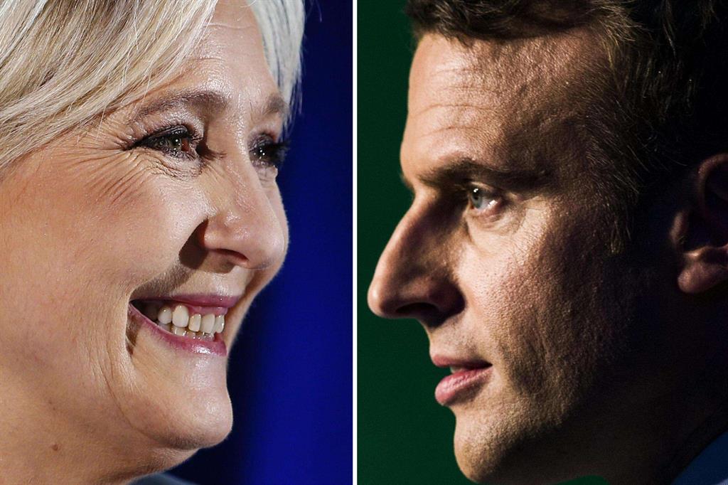 Marine Le Pen ed Emmanuel Macron (Ansa)