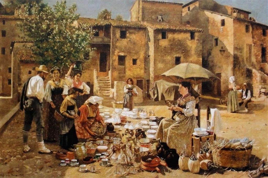 Pedro Weingärtne, “Fiera di ceramica ad Anticoli”, 1908.