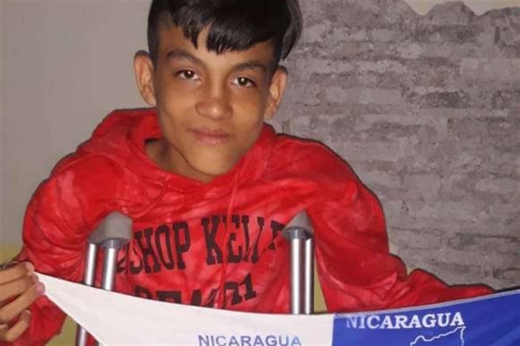 Axel Molina, 14 anni, è fuggito con la famiglia dal Nicaragua