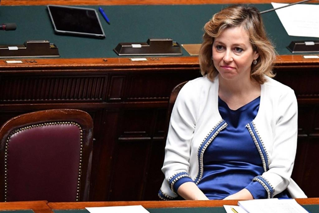 La ministra della Salute, Giulia Grillo, durante il question time alla Camera (Ansa)