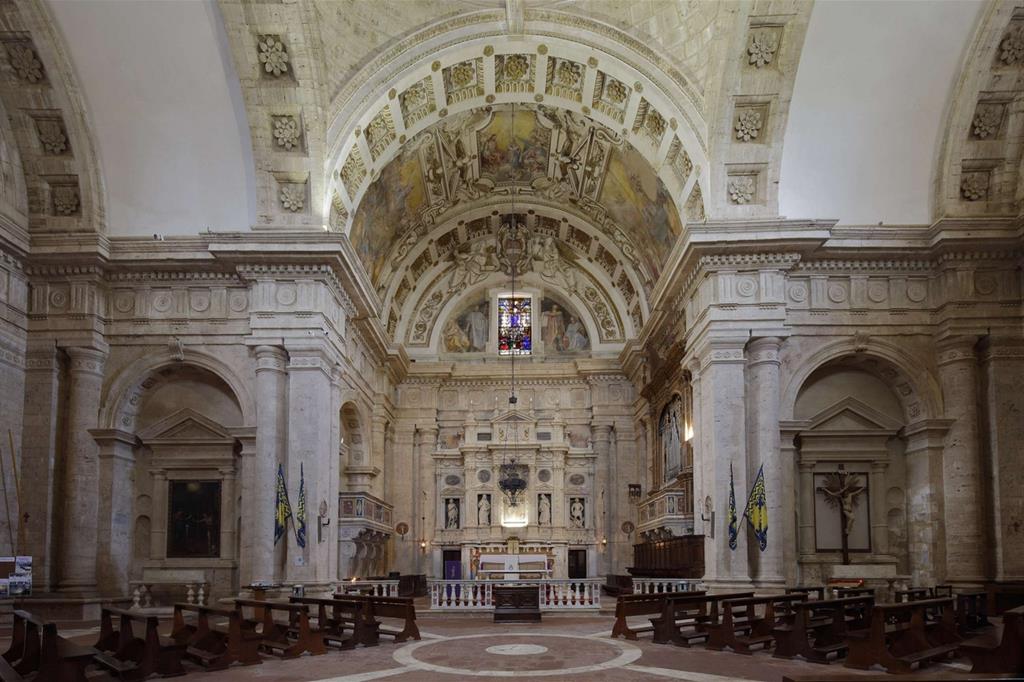 L'interno del tempio di San Biagio, a Montepulciano - 