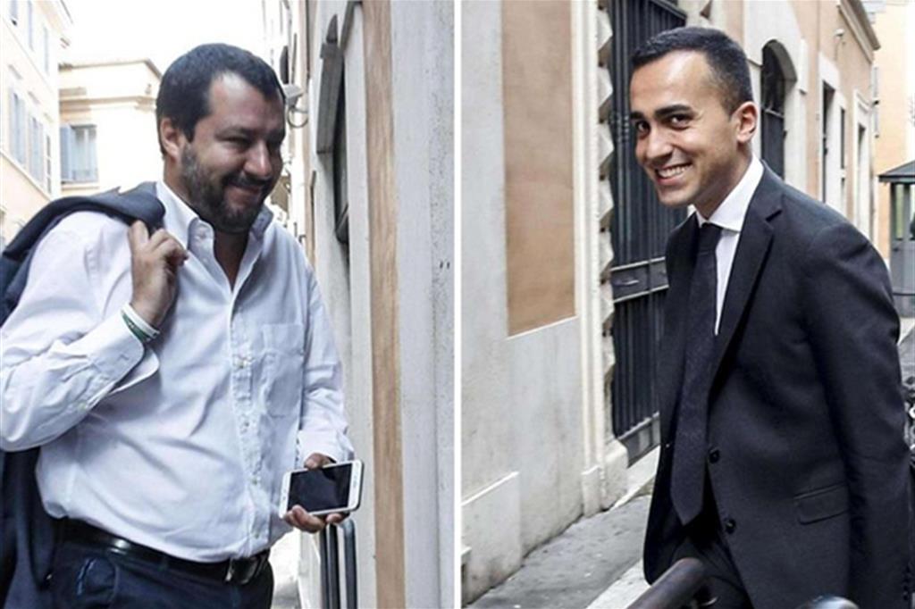 Salvini & Di Maio. È ancora scontro su premiership e programma (Ansa)