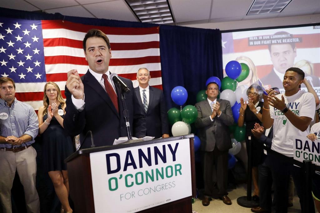 Il candidato democratico Danny O'Connor, Ansa