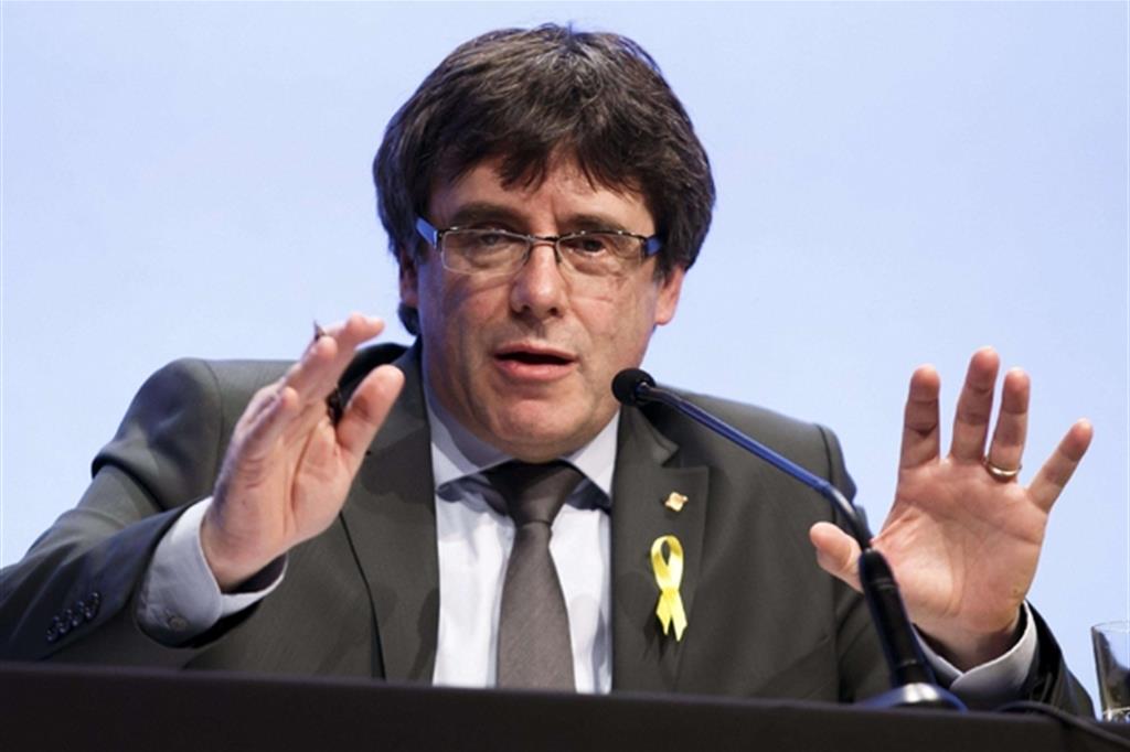 Il leader catalano Carles Puigdemont (Ansa)