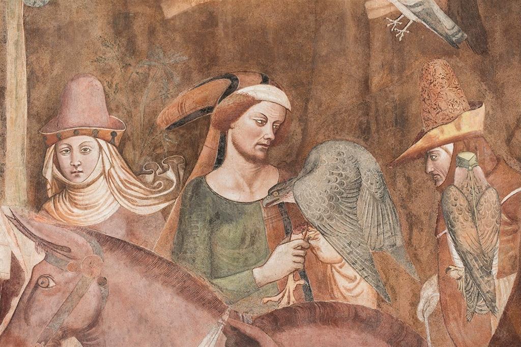 Particolare del "Trionfo della Morte" di Buonamico Buffalmacco del Camposanto monumentale di Pisa dopo i restauri (Opera della Primaziale di Pisa)