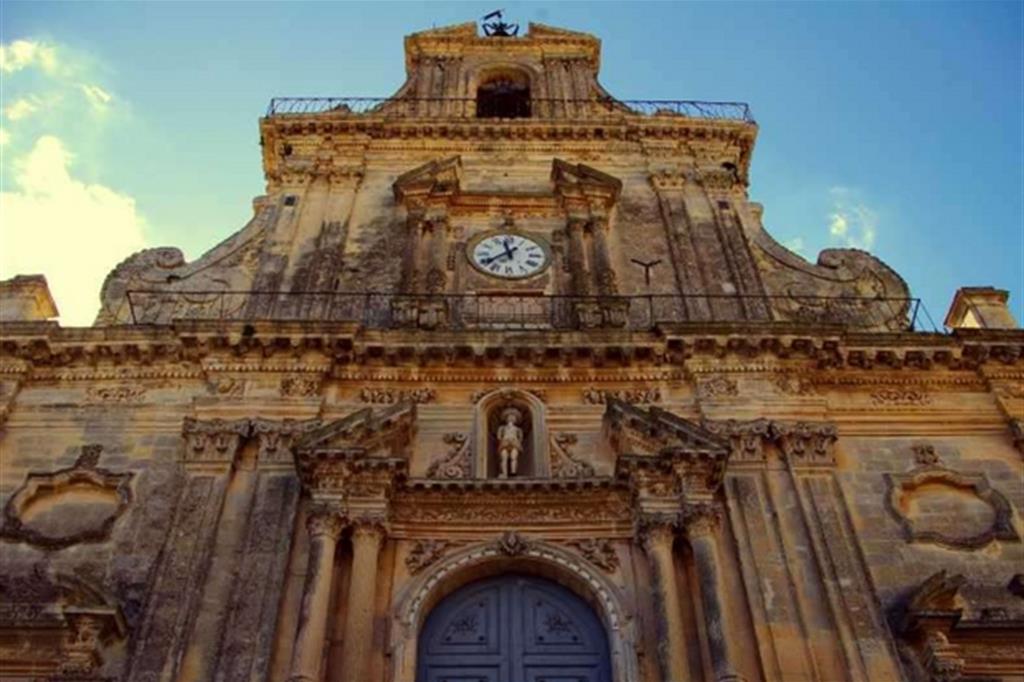 La chiesa barocca di San Sebastiano a Palazzolo Acreide, in Sicilia