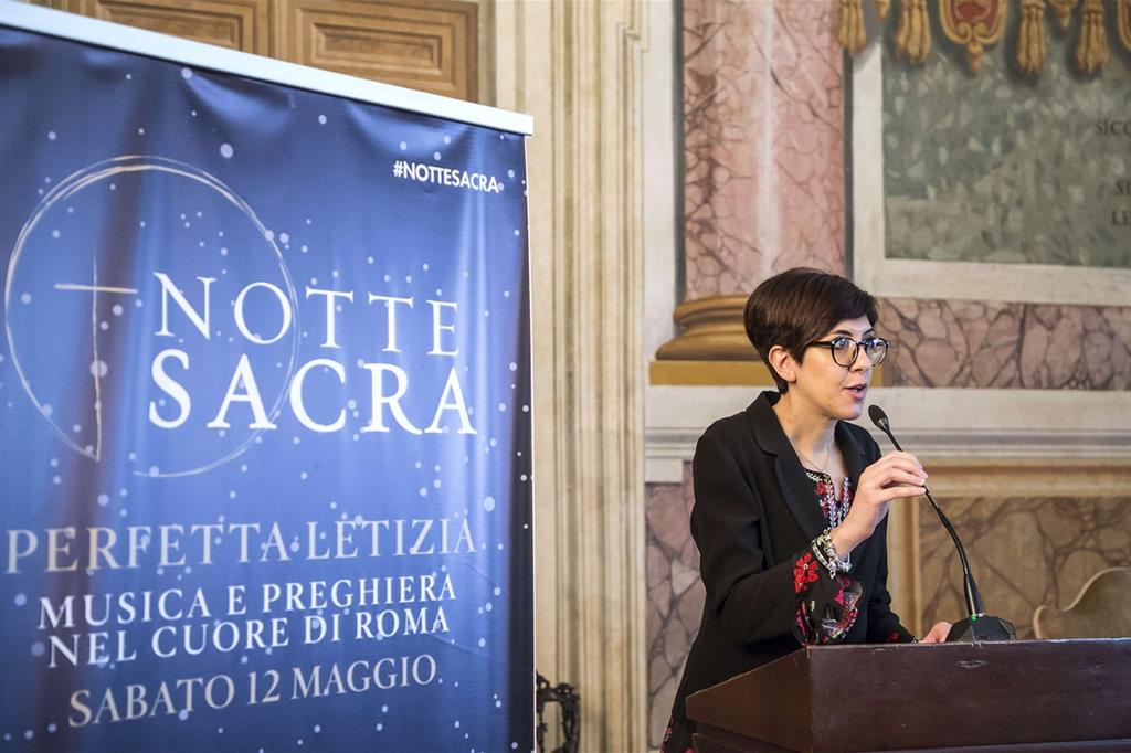 Un momento della presentazione di Notte Sacra (Foto Siciliani)
