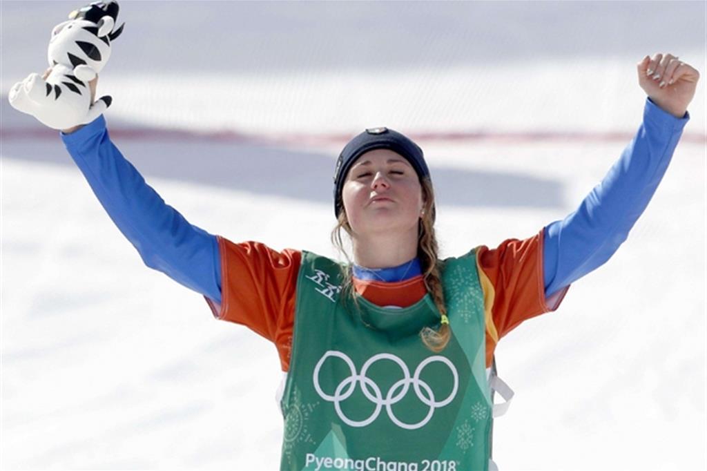 Michela Moioli ha vinto la medaglia d’oro nello snowboard cross alle Olimpiadi di Pyeongchang