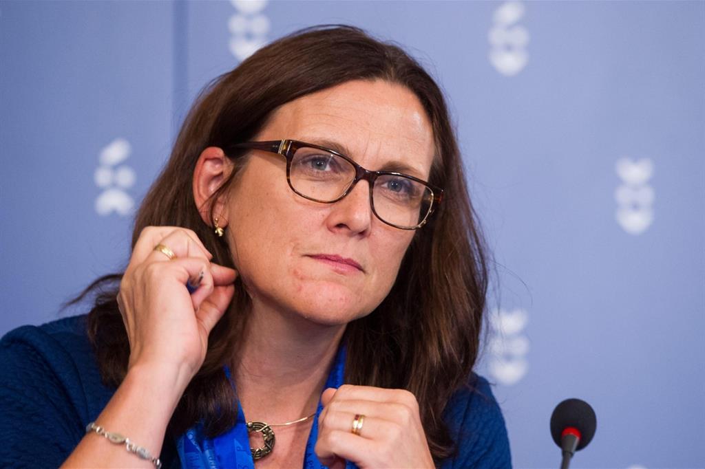 Cecilia Malmström, commissario europeo al Commercio (foto Epa)