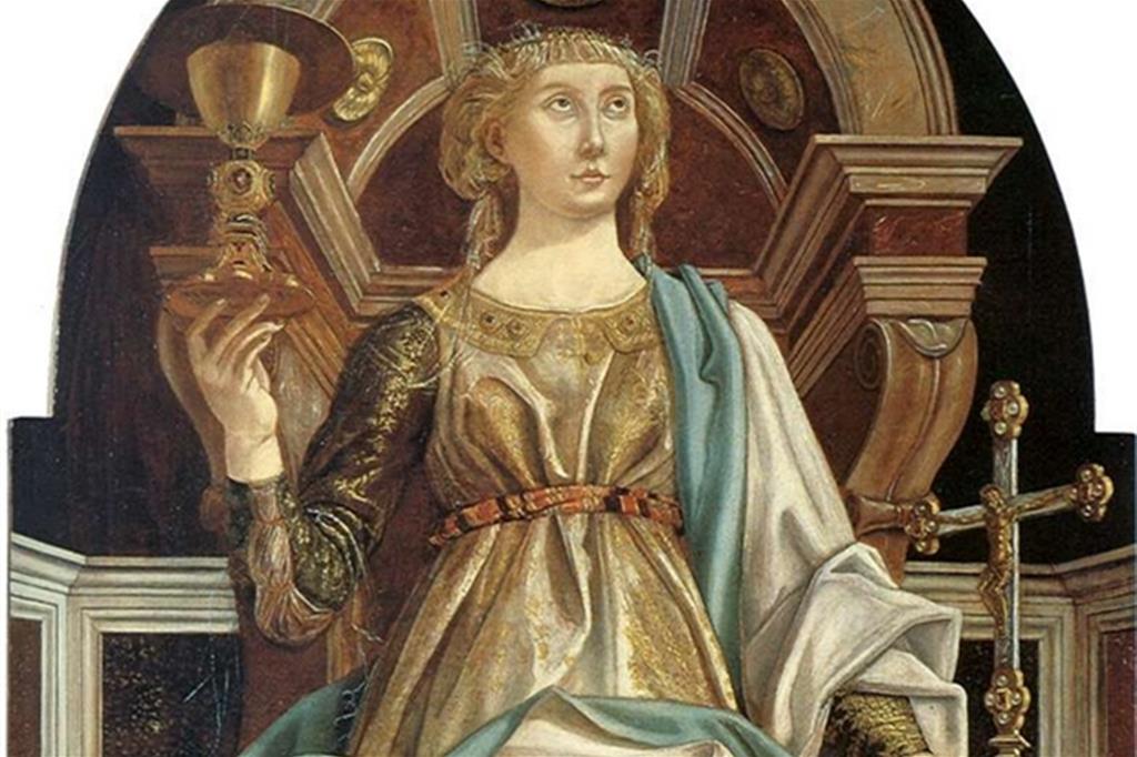 “La Fede”, dipinto di Piero del Pollaiolo nella Galleria degli Uffizi a Firenze