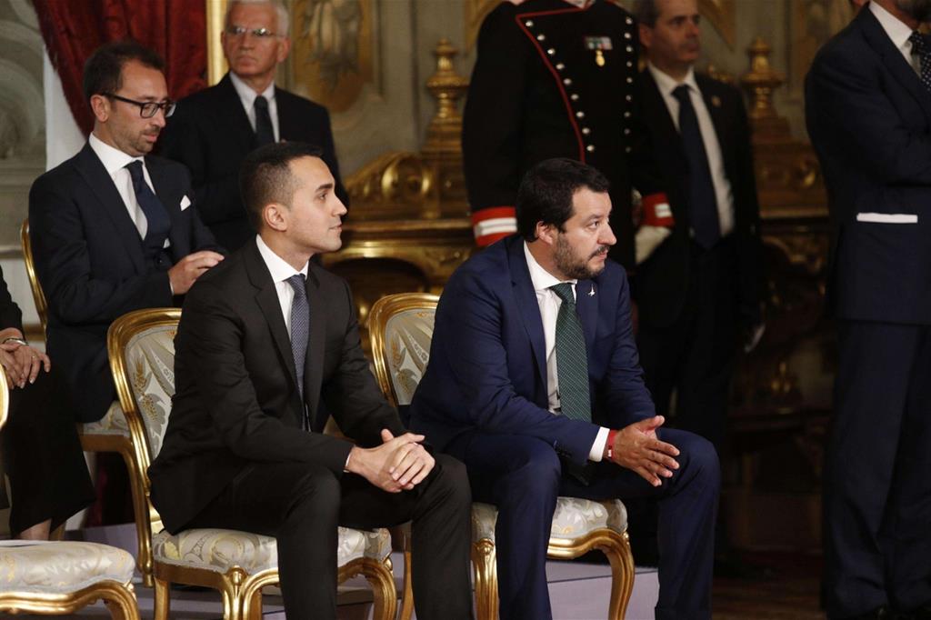 Vicepremier. Di Maio e Salvini al Quirinale per il giuramento (Ansa) - 