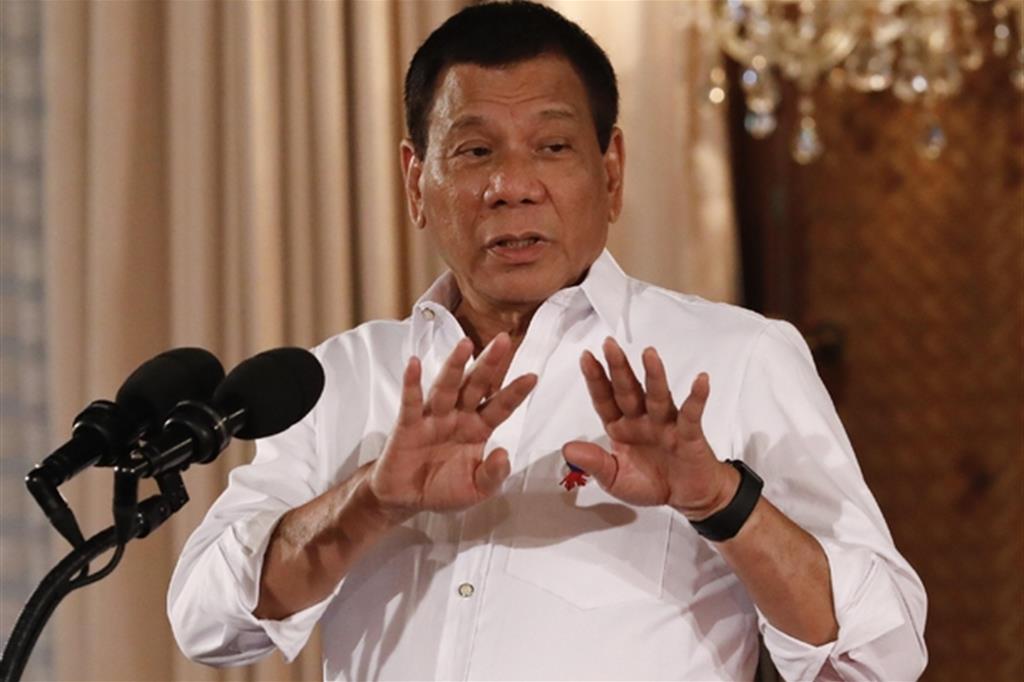 Il presidente Rodrigo Duterte, Ansa
