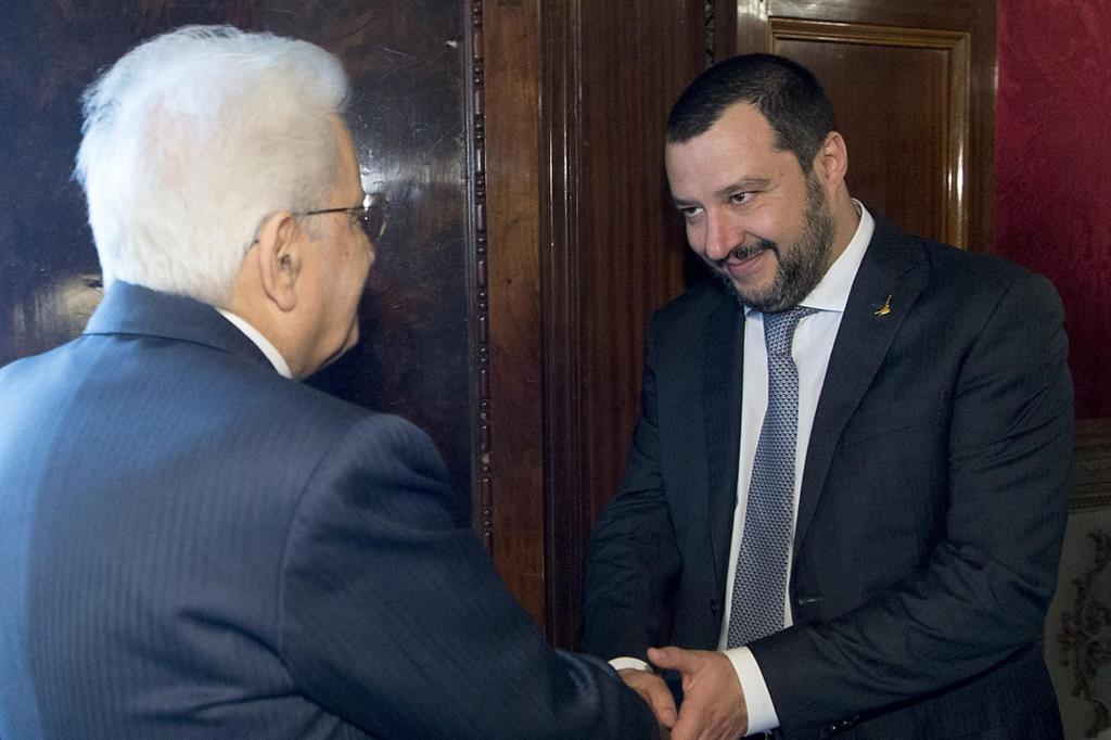 Mattarella e Salvini in una foto Quirinale/Ansa