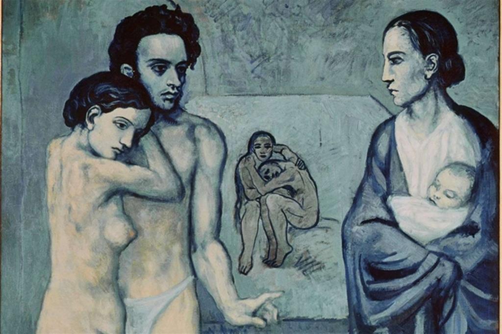 Picasso, «La Vie» (1903, particolare)