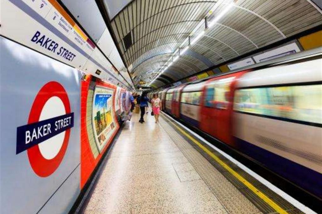 La stazione della metropolitana a Baker Street, Londra