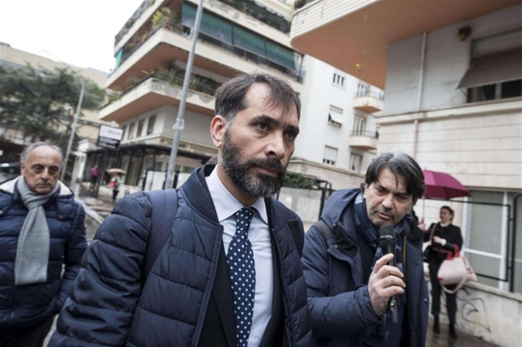 Raffaele Marra oggi all'uscita dal tribunale dopo la sentenza