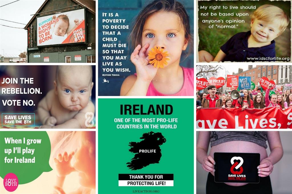 Referendum sull'aborto, nei manifesti per il «no» la creatività al potere