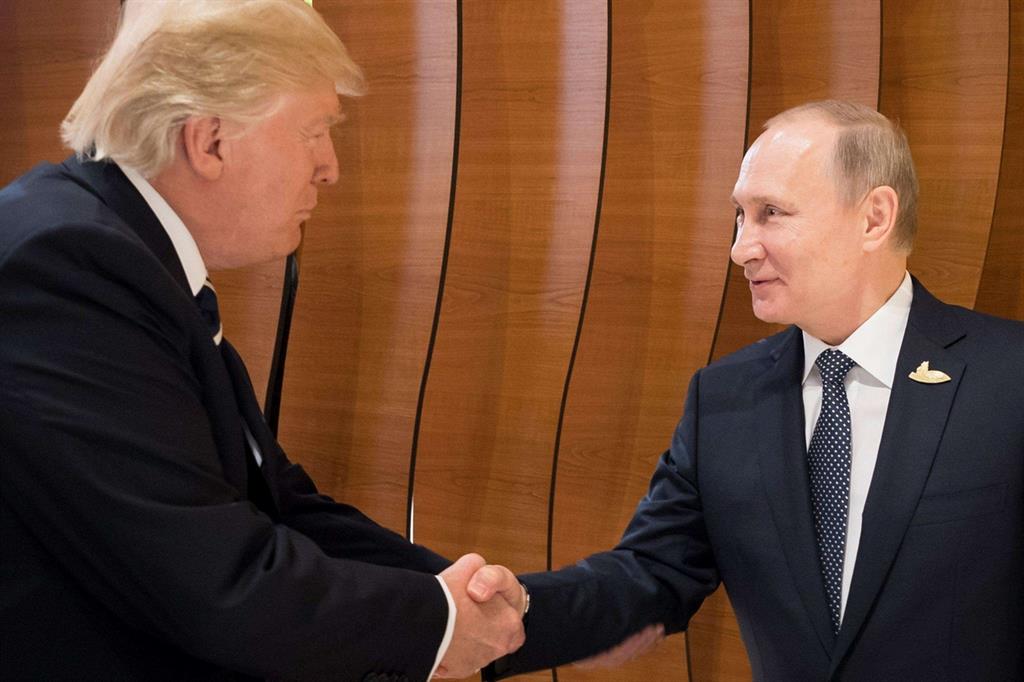 Donald Trump e Vladimir Putin al G7 di Amburgo del luglio 2017