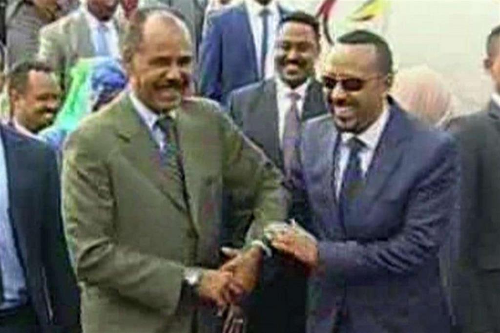 Issaias Afwerki e il premier etiope Abiy Ahmed