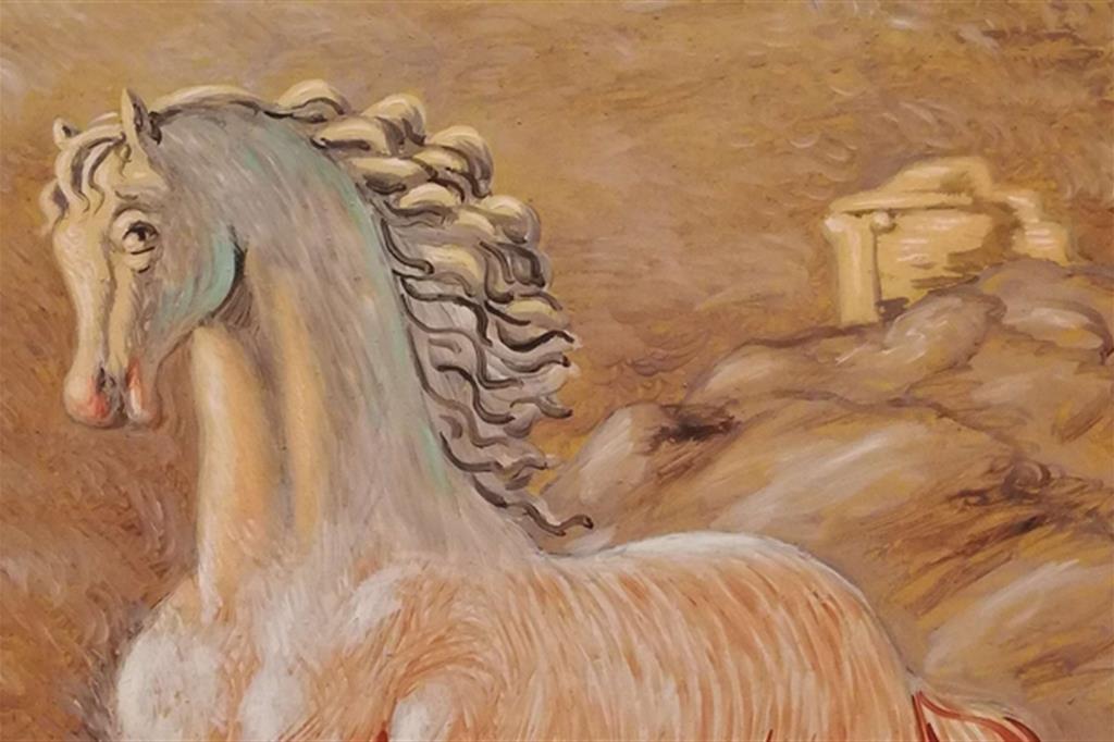 Giorgio De Chirico, "Cavallo" (1925 c.), particolare